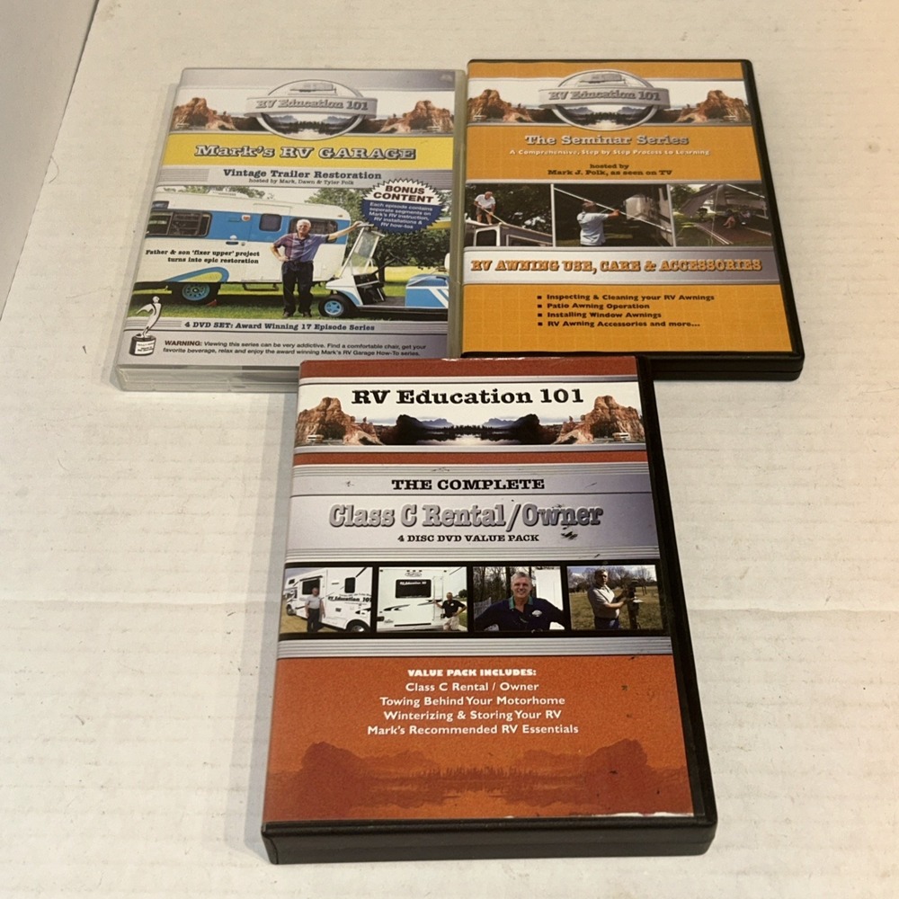 RV Education 101 DVD Lot Class C Rental / Owner Motor Home‎ Instruction Set
